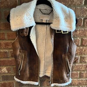 Michael Kors Shearling Leather Vest